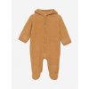 Merino overal celotelový s kapucňou s uškami na gombíky Brown Sugar Fixoni Veľkosť: 56 Merino overal celotelový s kapucňou s uškami na gombíky Brown Sugar Fixoni Veľkosť: 56