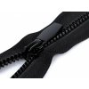 Kostený zips No 5 dĺžka 60 cm okrúhle zúbky, s ozdobným bežcom - 1 ks 322 čierna Kostený zips No 5 dĺžka 60 cm okrúhle zúbky, s ozdobným bežcom - 1 ks 322 čierna