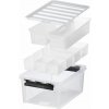 Úložný box, plastový, čierne úchytky, 7 priehradiek, SMARTSTORE Úložný box, plastový, čierne úchytky, 7 priehradiek, SMARTSTORE