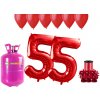 HeliumKing Hélium párty set na 55. narodeniny s červenými balónmi HeliumKing Hélium párty set na 55. narodeniny s červenými balónmi