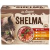 Shelma kočka kuřecí hovädzie, kachní a krůtí 12 x 85 g Shelma kočka kuřecí hovädzie, kachní a krůtí 12 x 85 g