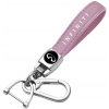 INFINITI prívesok na kľúče, kľúčenka, ružová koža INFINITI prívesok na kľúče, kľúčenka, ružová koža
