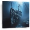 Sablio Obraz Vrak lode na dne mora - 50x50 cm Sablio Obraz Vrak lode na dne mora - 50x50 cm