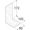 Domax KP6 úholník s prelisom 172x105x90x3 mm Domax KP6 úholník s prelisom 172x105x90x3 mm