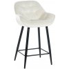 Barová stolička Gibson velvet, krémová Barová stolička Gibson velvet, krémová