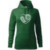 Florbal love - Mikina dámská Cape s kapucí - L ( Fľaškovozelená ) Florbal love - Mikina dámská Cape s kapucí - L ( Fľaškovozelená )