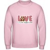 AWDis Mikina s Dizajnom Pes a Láska - Bábätkovská ružová - S - Pánske AWDis Mikina s Dizajnom Pes a Láska - Bábätkovská ružová - S - Pánske