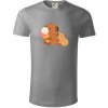 Kapybara so zmrzlinou - Tričko z organickej bavlny - 3XL ( Starostrieborná ) Kapybara so zmrzlinou - Tričko z organickej bavlny - 3XL ( Starostrieborná )