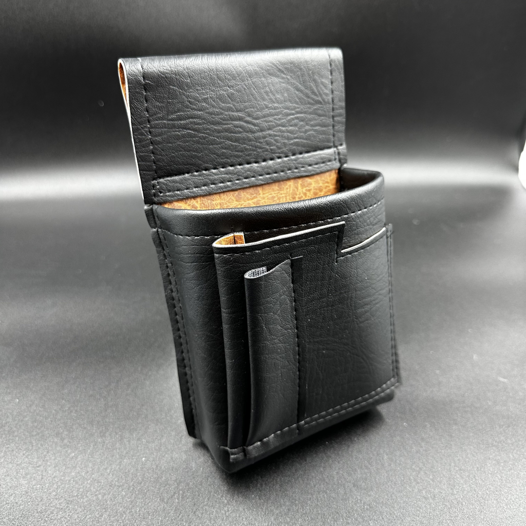 Púzdro pre barmanské a čašnícke peňaženka EKO koža koženka čierna