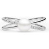 SILVEGO Strieborný prsteň Eternity s pravou prírodnou bielou perlou a Brilliance Zirconia LPS3327PWRS SILVEGO Strieborný prsteň Eternity s pravou prírodnou bielou perlou a Brilliance Zirconia LPS3327PWRS