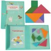 Magnetická kniha Tangram Montessori puzzle bloky 3D logická hra biela Magnetická kniha Tangram Montessori puzzle bloky 3D logická hra biela