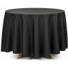 Party Okrúhly čierny matný obrus 230 cm – elegantný na veľký stôl Party Okrúhly čierny matný obrus 230 cm – elegantný na veľký stôl