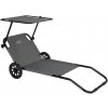 Plážové lehátko se stínítkem NILS Camp NC3307 šedé Plážové lehátko se stínítkem NILS Camp NC3307 šedé