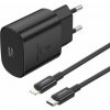 Foneng Nabíječka do zásuvky EU51 USB-C 25W + kabel USB-C - Lightning (černá) Foneng Nabíječka do zásuvky EU51 USB-C 25W + kabel USB-C - Lightning (černá)