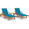 Ležadlo drevené modré VidaXL Ležadlo drevené modré VidaXL