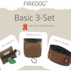 Firedog Basic 3-Set nylon hnedý