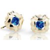 Cutie Jewellery Slušivé detské náušnice zo žltého zlata C2216-30-X-1 modrá Cutie Jewellery Slušivé detské náušnice zo žltého zlata C2216-30-X-1 modrá