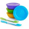 Munchkin Set farebných misiek s viečkami a lyžičkami 10 kusov Munchkin Set farebných misiek s viečkami a lyžičkami 10 kusov