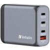 Verbatim, GaN cestovná nabíjačka do siete USB 3.0, USB C, šedá, 100 W, vymeniteľné vidlice C,G,A Verbatim, GaN cestovná nabíjačka do siete USB 3.0, USB C, šedá, 100 W, vymeniteľné vidlice C,G,A