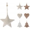 Vianočná hviezda, stromček, srdce 130 mm, béžová, hnedá (6 variant) cena je za 1 ks Vianočná hviezda, stromček, srdce 130 mm, béžová, hnedá (6 variant) cena je za 1 ks
