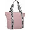 Herisson Veľká dámska nylonová shopper kabelka cez rameno svetlo staroružová Herisson Veľká dámska nylonová shopper kabelka cez rameno svetlo staroružová