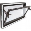Plastové výklopné hospodárske okno Wolfa 600x600 mm, hnedé Plastové výklopné hospodárske okno Wolfa 600x600 mm, hnedé
