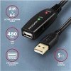 Axagon ADR-205, USB 2.0 A-M -> A-F aktivní prodlužovací / repeater, 5m Axagon ADR-205, USB 2.0 A-M -> A-F aktivní prodlužovací / repeater, 5m