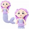 LeanToys Plyšová mořská panna s korálky, fialová, 32 cm, LEAN Toys LeanToys Plyšová mořská panna s korálky, fialová, 32 cm, LEAN Toys