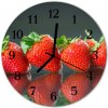 Nástenné sklenené hodiny Jahody fi 30 cm Nástenné sklenené hodiny Jahody fi 30 cm