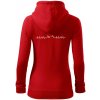 Moto EKG - Mikina dámska trendy zipper s kapucňou - XS ( Červená ) Moto EKG - Mikina dámska trendy zipper s kapucňou - XS ( Červená )