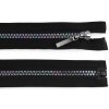 Dúhový kostený zips No 5 dĺžka 70 cm - 1 ks 322 čierna Dúhový kostený zips No 5 dĺžka 70 cm - 1 ks 322 čierna