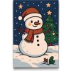 Vymalujsisam.sk Maľovanie podľa čísiel - Snehuliak pri vianočnom stromčeku Veľkosť: 20x30cm, Rám: Na plastovej doske Vymalujsisam.sk Maľovanie podľa čísiel - Snehuliak pri vianočnom stromčeku Veľkosť: 20x30cm, Rám: Na plastovej doske