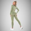 Legínovo fitness set zeleno-biely