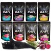Vlhké krmivo pre mačky Rafi mix 4 príchutí 40x100g Vlhké krmivo pre mačky Rafi mix 4 príchutí 40x100g