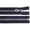 Kostený zips, imitácia kovu No 8 dĺžka 60 cm bundový - modrá tmavá Kostený zips, imitácia kovu No 8 dĺžka 60 cm bundový - modrá tmavá