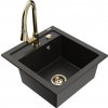 MEXEN/S MEXEN/S - Vito granitový drez 1-miska vrátane batérie Elia, čierna/zlatá metalik 6503-75-670101-50 MEXEN/S MEXEN/S - Vito granitový drez 1-miska vrátane batérie Elia, čierna/zlatá metalik 6503-75-670101-50