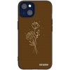 Picasee silikónový čierny obal pre Apple iPhone 14 - Brown flowers Picasee silikónový čierny obal pre Apple iPhone 14 - Brown flowers
