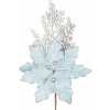 Vetvička s kvetom modrostrieborná 27 cm Vetvička s kvetom modrostrieborná 27 cm