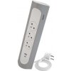 EMOS Legrand predlžovací kábel 1 m / 3 zásuvky / s USB / hliník-biela / PVC / 1,5 mm2 L049406 EMOS Legrand predlžovací kábel 1 m / 3 zásuvky / s USB / hliník-biela / PVC / 1,5 mm2 L049406