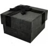 Krabička karton s houbičkou na šperky s mašlí černá 4 x 4 x 2,5 cm Krabička karton s houbičkou na šperky s mašlí černá 4 x 4 x 2,5 cm