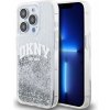 DKNY Liquid Glitter Arch Logo Apple iPhone 14 Pro Transparent DKHCP14LLBNAET