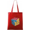 Rubikova kocka kreslená - Taška bavlnená - 42 x 38 cm ( Červená ) Rubikova kocka kreslená - Taška bavlnená - 42 x 38 cm ( Červená )