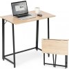 Skladací počítačový stôl 80x45 cm stolík pod notebook loft svetlý dub ModernHome Skladací počítačový stôl 80x45 cm stolík pod notebook loft svetlý dub ModernHome