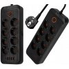 Predlžovací Kábel lamelový Smartled 2 m 8 ks zásuviek čierny Predlžovací Kábel lamelový Smartled 2 m 8 ks zásuviek čierny