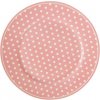Pastelovo ružový retro porcelánový dezertný tanier s bodkovaným bielym dekorom o priemere 20 cm Isabelle Rose 35851 Pastelovo ružový retro porcelánový dezertný tanier s bodkovaným bielym dekorom o priemere 20 cm Isabelle Rose 35851