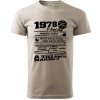 1978 v kocke tričko Ľadovo sivá