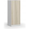 Šatníková skrinka S1 znížená, 2 oddiely, 1500 x 600 x 500 mm, demont, cylindrický zámok, laminované dvere, dub prírodný Šatníková skrinka S1 znížená, 2 oddiely, 1500 x 600 x 500 mm, demont, cylindrický zámok, laminované dvere, dub prírodný