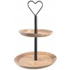 InDecor Stojan z mangového dreva Srdce 2 poschodia, 23 x 32 cm InDecor Stojan z mangového dreva Srdce 2 poschodia, 23 x 32 cm