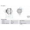 BOSCH Alternátor 0986044701 BOSCH Alternátor 0986044701