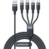 Joyroom Multi-Use Series S-A18 4in1 USB-A - USB-C / USB-C / Lightning / micro USB kábel 1.2m - black Joyroom Multi-Use Series S-A18 4in1 USB-A - USB-C / USB-C / Lightning / micro USB kábel 1.2m - black